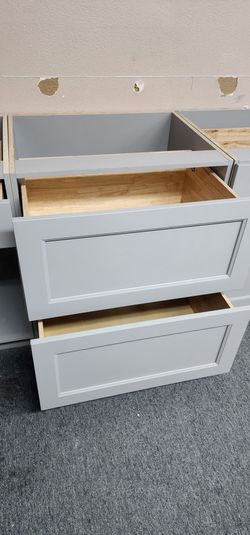 Grey cabinets great condition