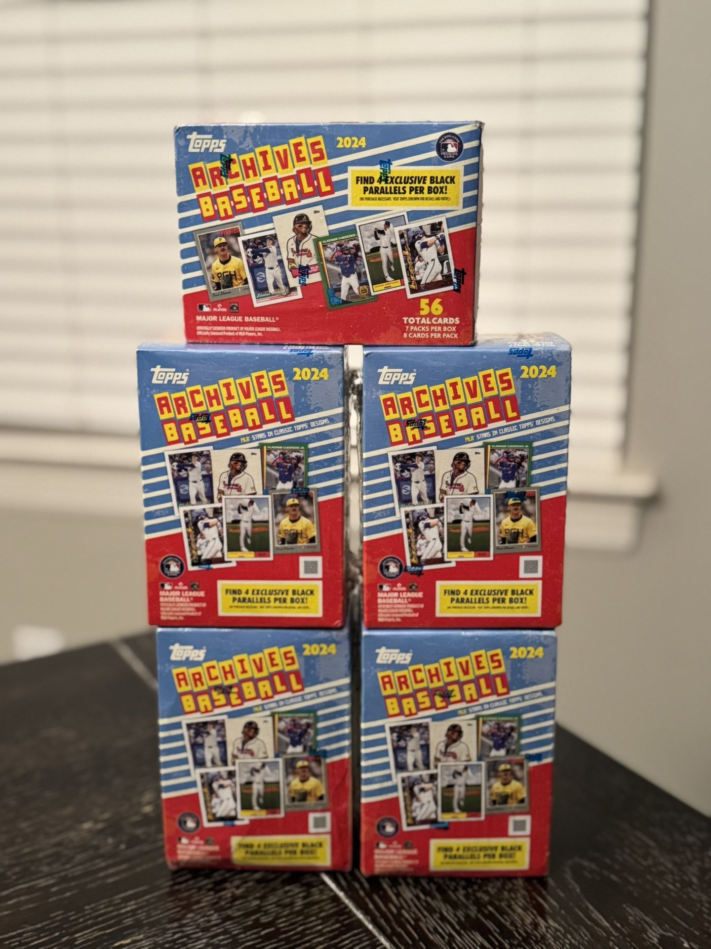 2024 Topps Archives MLB Baseball Trading Card Box New Factory Sealed Lot of 5