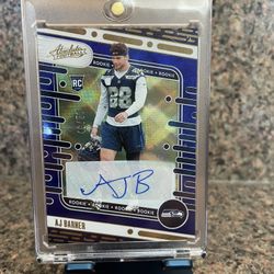 AJ Barner Auto /50 Sports Card 