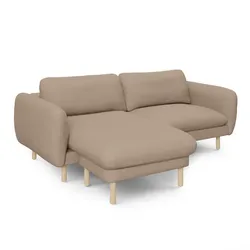Open Box Article Sanders Sandstone Wool Boucle Reversible Sectional