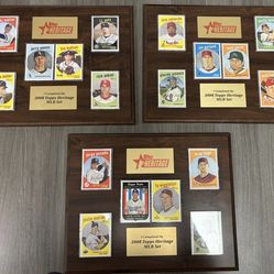 2008 Topps Heritage MLB Set Plaque –Authentic Cards –Baseball Collector plaques