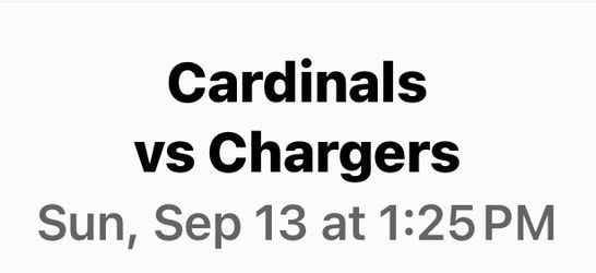 Cardinals vs Chargers NFL Game Tickets