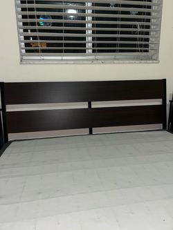 Need gone moving Dark Brown Wood Bed frame Queen