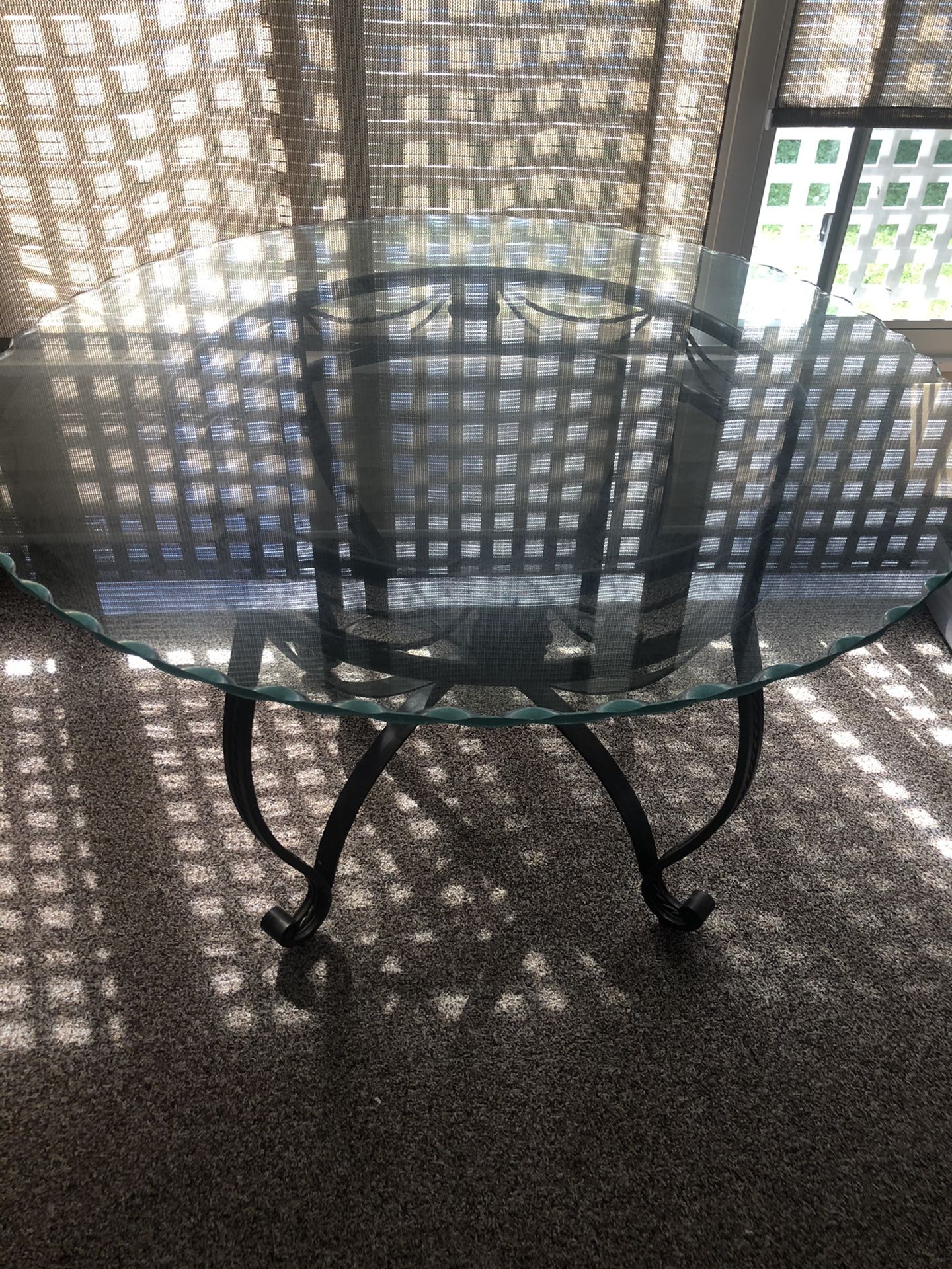 Bistro Table Iron Heavy W 4 Chairs 