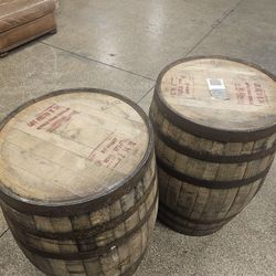 Four Buffalo Trace bourbon barrels for furniture diy