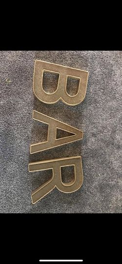 B A R letters/sign