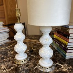 Set of Beautiful Porcelain (?) lamps