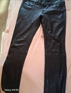 Vintage Y2K True Religion Sequin Disco Billy Zoe Lamb Skin Leather Pants