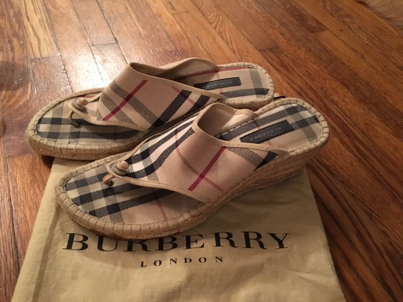 Authentic Burberry wedges shoes