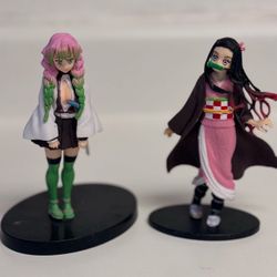Demon Slayer Anime Dolls Japanese Nezuko Kamado Zero Two Plastic Dolls Collectibles