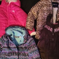 Girls Pink NORTHFACE Reversible Size 4T