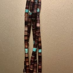 Vintage Southwestern Heishi Necklace – Shell, Turquoise & Silver