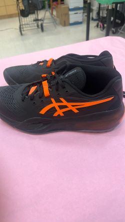 Asics Black & Orange Shoes Size 8.5