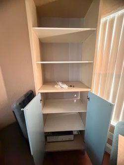 Tall Bookcase with Cabinet Doors