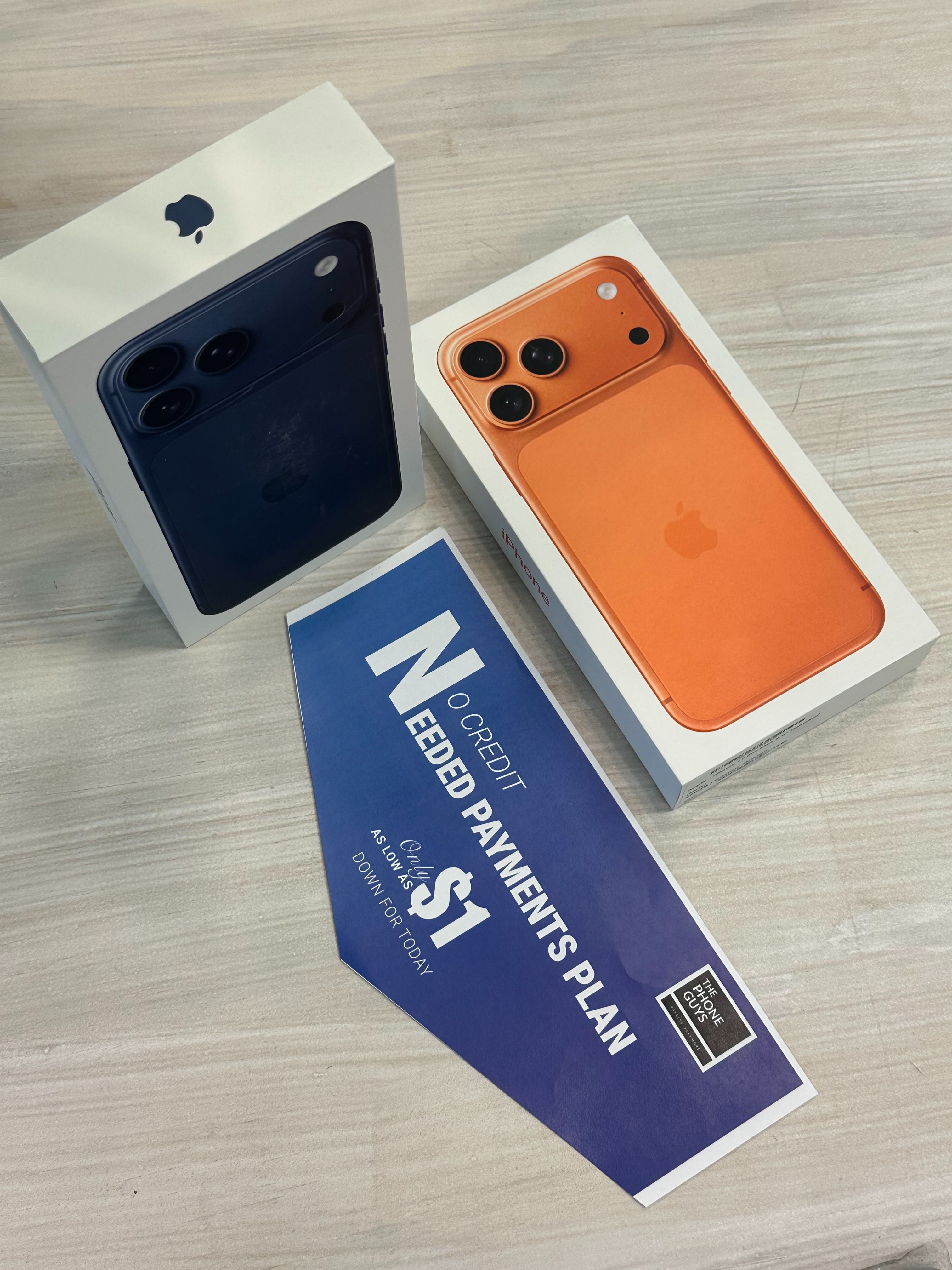 🔥 Premium Power Deal – iPhone 17 Pro Max (Brand New) Ready to Go with Just $1 Down & 1-Year Apple Coverage