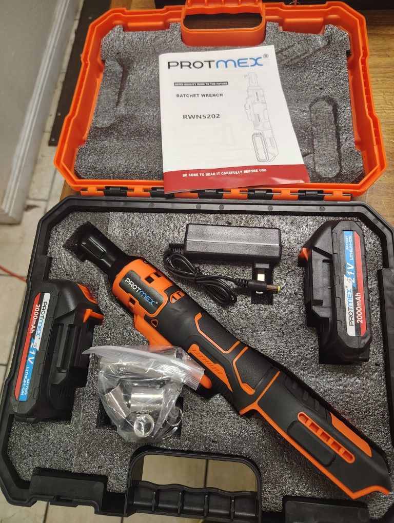 Prot Mex Lithium Ratchet Wrench Kit With 2 Batteries And Charger