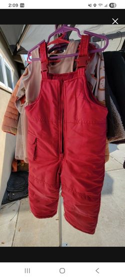 Kids pink Snow Bib Pants