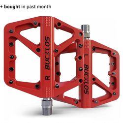 BUCKLOS Mountain Bike Pedals MTB Pedals, Non-Slip Pedal for Gravel Bike/Hybrid Bike 9/16"