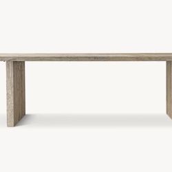 Drifted Reclaimed oak plank Rectangular 72” dining Table Restoration Hardware