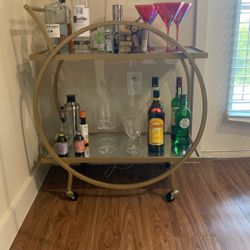 Funky Gold Bar Cart