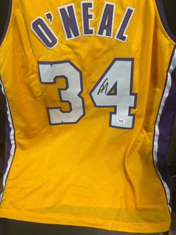 Shaquille O'Neal Signed Los Angeles Lakers Custom Jersey Prime Time COA