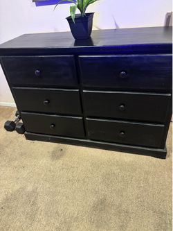 Black 6 drawer dresser