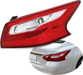 Genful Tail light Fit For 2016-2018 Nissan Altima 2016 2017 2018 Nissan Altima Rear Lamp Outer Side (Black Trim - Right Side)