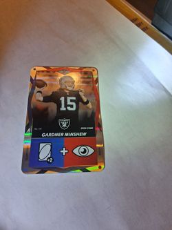 2025 Gardner Minshew, NFL Core Edition Uno Elite, Mattel Foil Holo Card # 131 Dual Color