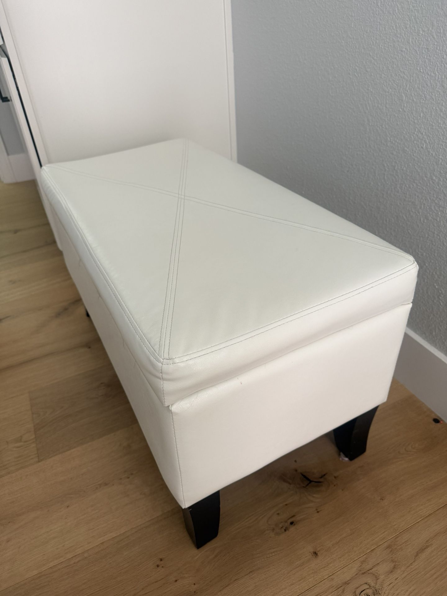 Leather Bench With Storage