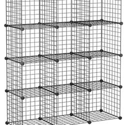 Detachable Storage Shelves In Black 