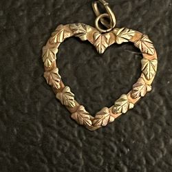 10k Solid Gold Heart Charm 