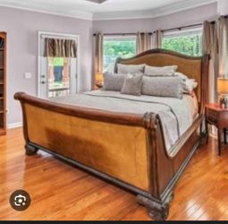 Very large sleigh bed frame