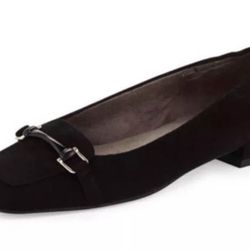 Stuart Weitzman Mocnroll Horse bit Brown Suede Loafers Shoes Size 9.5 