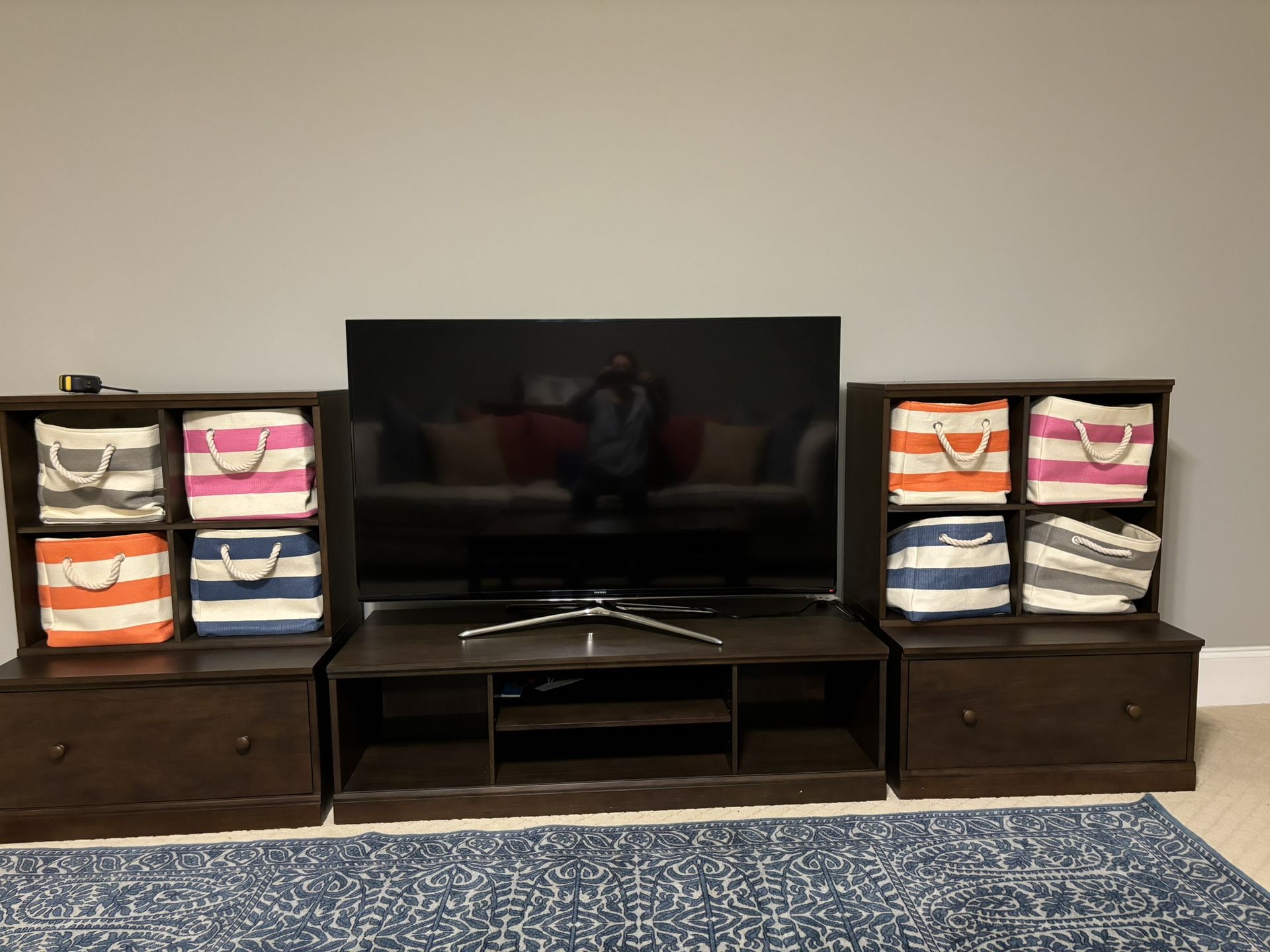 Pottery Barn Media And Toy Storage shelf and console