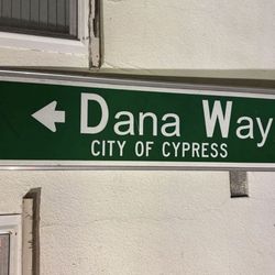 Cypress City Street Sign Dana Art Man Cave Garage Dad Father Birthday Picture Frame