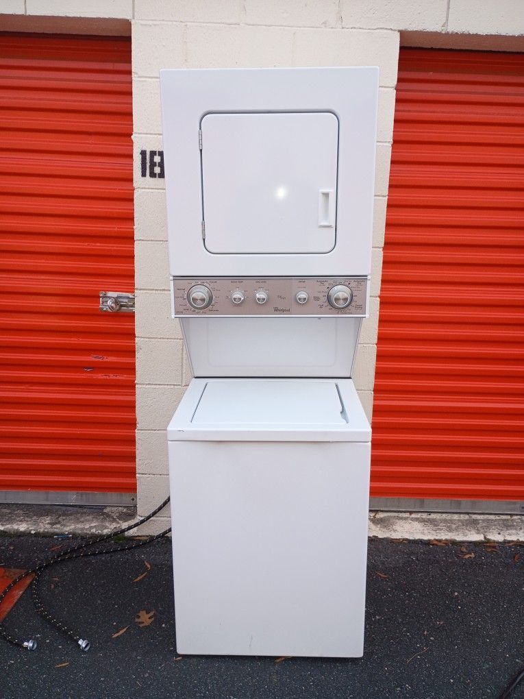 Spotless Whirlpool Stacked Electric Washer And Dryer 