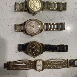 Michael Kors 3 Women’s Watches And 1 Anne Klein Dressy Watches