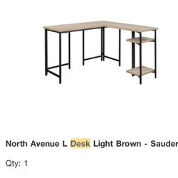 Target North Avenue L Desk Light Brown - Sauder