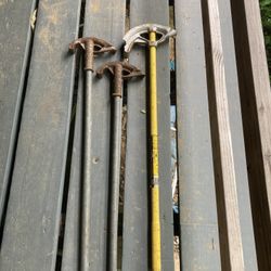 Two 1/2” Electrical Conduit Benders and One 3/4” Conduit Bender