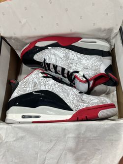 Jordan High-Top Sneakers White Red Black