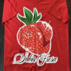 Fuerza Regida Sabor Fresa Tour Merch T-Shirt Size L 