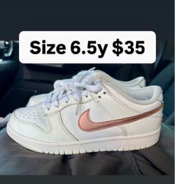 Nike dunks size 6.5y rose