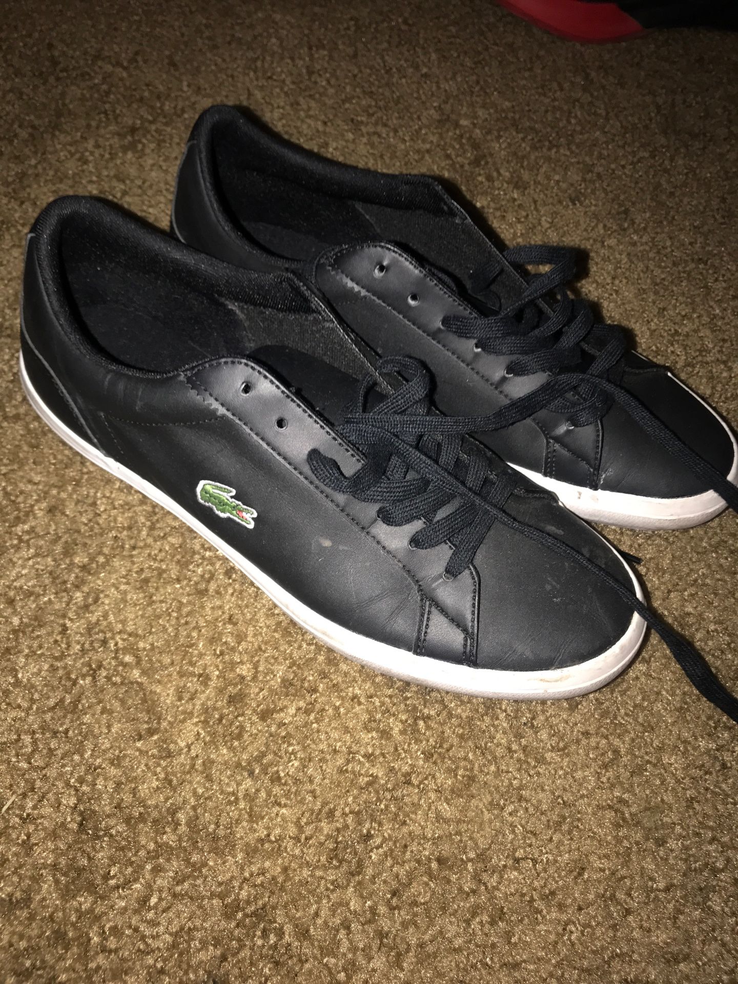 Men’s Lacoste black shoes size 9