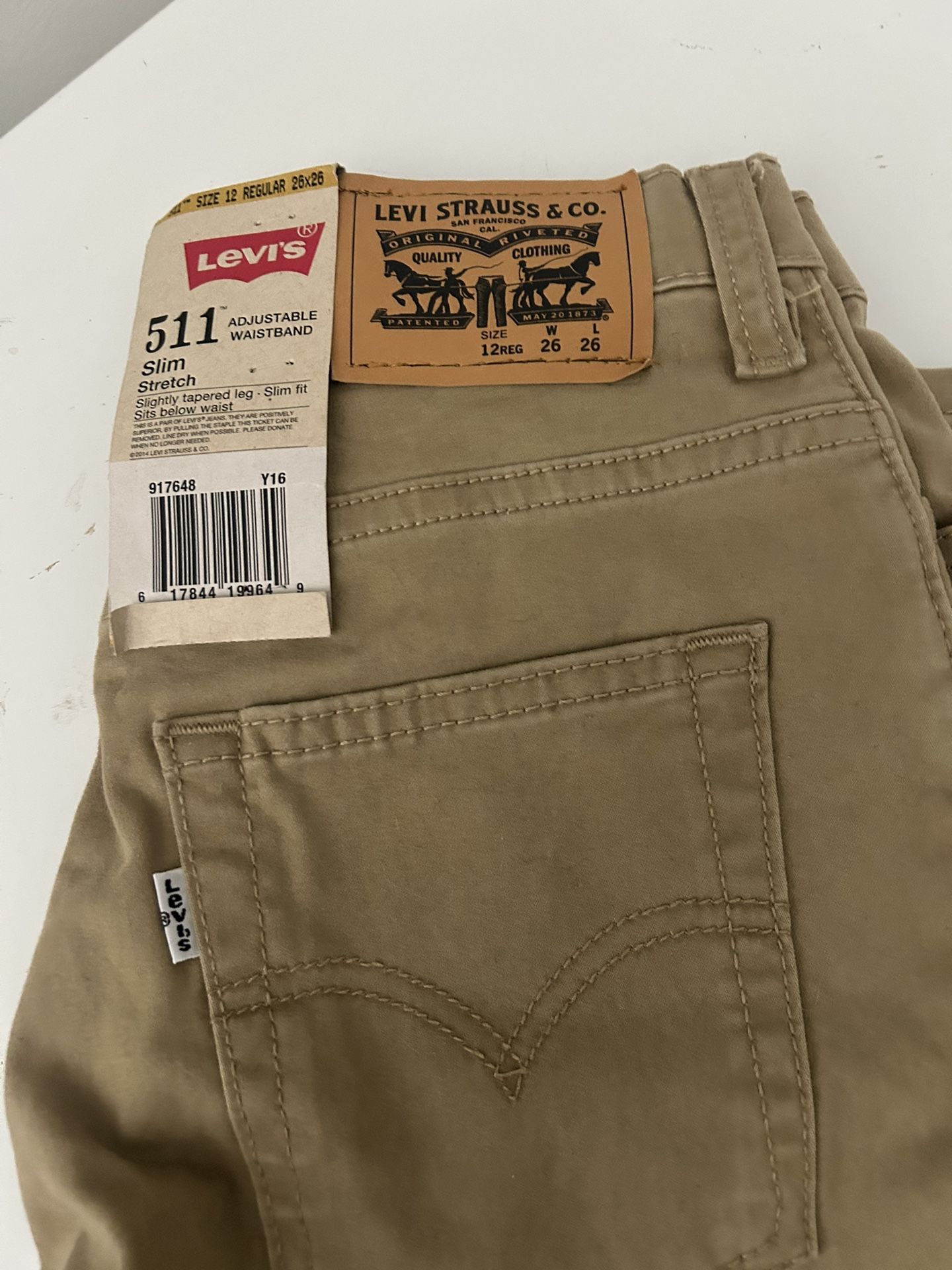 New  Men’s  Levis  Slim Stretch Jeans Size 26x26