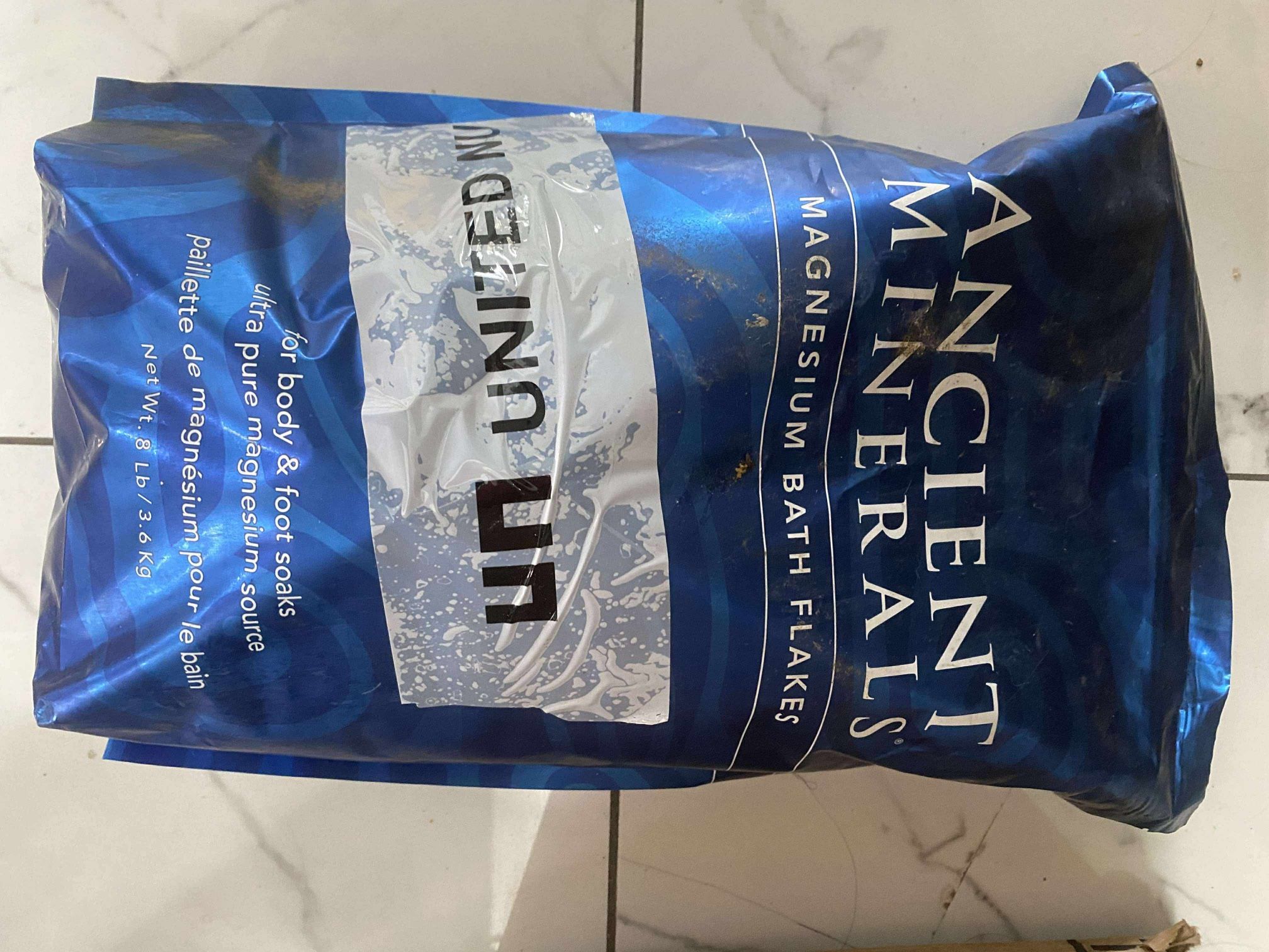 Ancient Minerals Magnesium Bath Flakes, 8 lbs, Natural Salt Soak for Wellness