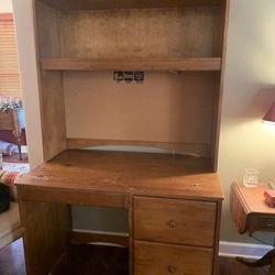 Desk With Lighted Hutch