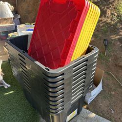 Brand New 27 Gallon Tough Tote Bins.  $8 Each