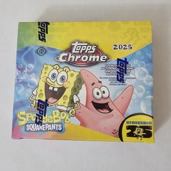 2025 Topps Chrome Spongebob Sqaurepants Hobby Box Sealed