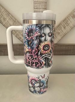 Be Happy Inspirational 40oz Tumbler
