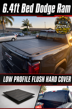 FLUSH-HARD-083 HARD TRIFOLD FLUSH COVER FOR 09-18 DODGE RAM 6.4 FT BED